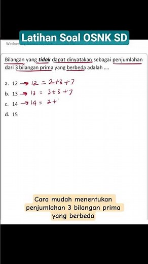 Latihan Soal OSNK SD #maths #bilanganprima #fypシ