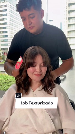 Textured Lob Haircut with Curtain Bangs Tutorial