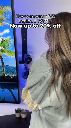 Can you mount a PS5 behind a TV? 👀🎮 Yes — and this is how you do it right. Watch this PS5 setup go from cluttered ➡️ clean with a HIDEit PS5 Wall Mount installed behind the TV. Why gamers choose HIDEit: 💪 Heavy-gauge steel (no flimsy plastic) 🌬️ Open airflow = cooler console 🧩 Custom-fit for PS5 Disc Digital 🛠️ Easy install, clean finish The OG gaming mounts trusted since 2009. Skip the flimsy Amazon knockoffs — shop direct → link in bio #PS5Mount #PS5Setup #GamingSetup #WallMountedPS5 #HI