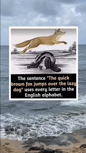 The sentence “the quick brown fox jumps over the lazy dog” uses every letter in the English alphabet