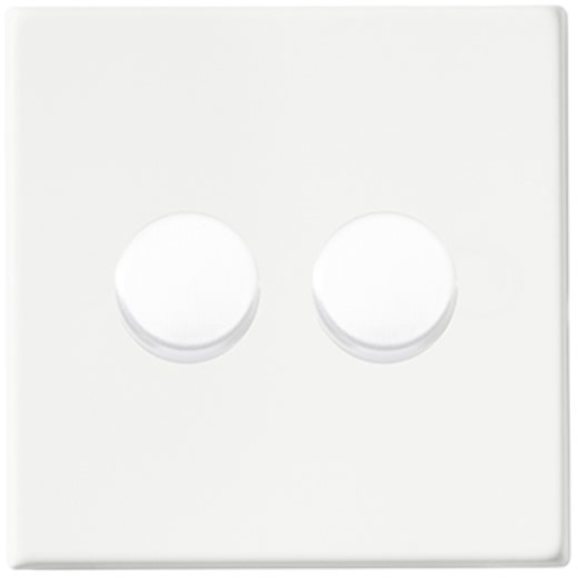 Hamilton LEDSTAT Hartland G2 Matt White 2 Gang Rotary Master Wi-Fi 250W Smart Dimmer | UKES