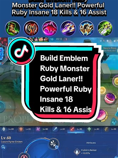 Build Emblem Ruby Monster: Gold Laner Guide