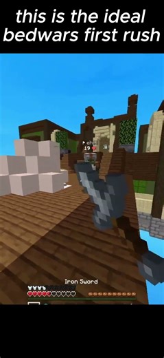 the ideal bedwars first rush #minecraft #bedwars #hypixel
