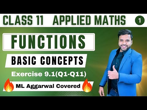 Function Concepts | Function Applied Maths Class 11 | Ex 9.1 (Q1-Q8) | Sri Kautilya