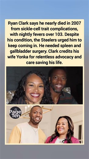 Sickle-cell survivor Ryan Clark: wife Yonka saved him #ryanclark #yonka #shorts