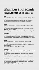 What is your Birth month says about you #birthmonth #birthdayfacts #zodiacfacts | Family Words