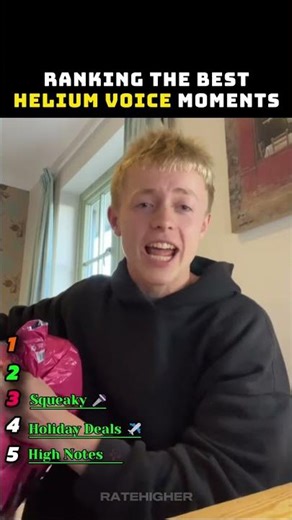 Ranking Viral Helium Voice Singing Challenges 🤣 #shorts #helium #singing