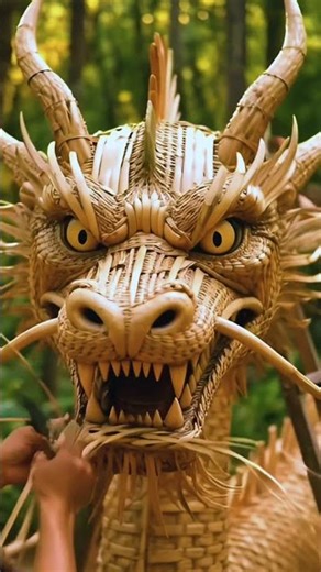 Bamboo art - Dragon bamboo art #bambooart