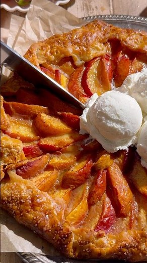 A Peach Galette is just a Peach Pie with none of the fuss! 🥳🍑 #shorts #peach #baking