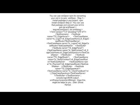 Convert XML to JSON with NodeJS