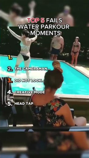 Top 5 fails water parkour moments #viral #parkour