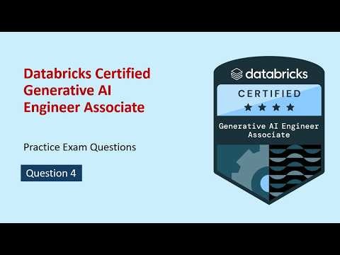 Databricks GenAI Engineer Associate Exam | Question 4 | #databricks #genai #llm #aiengineer