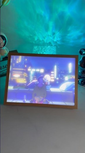 He Promised Her the Moon.David & Lucy — Cyberpunk Edgerun #lightbox #homedecor #cyberpunk