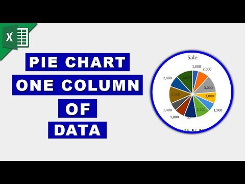 How to add a pie chart in excel with one column of data
