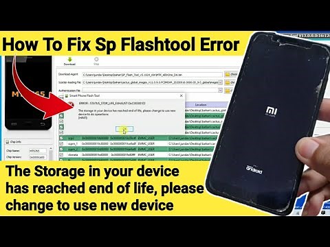 How to Fix Sp Flashtool "The Storage in Your Device Has Reached End Of Life" is surprisingly easy