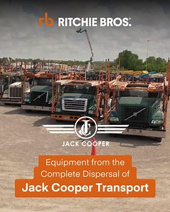A complete dispersal for Jack Cooper Transport equals a big opportunity to bid on equipment. From Car Carrier Trucks, Car Carrier Trailers, Cab & Chassis, Van Trucks, Truck Tractors, and much more, all items will be selling at multiple auctions across the United States. See it all here: https://ow.ly/RWRZ50WlPhP | Ritchie Bros.