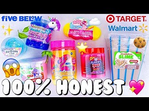 NEW STORE BOUGHT SLIMES UNDER $7 REVIEW 💖 Target, Walmart, Amazon, & FiveBelow