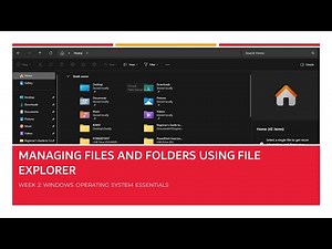 Managing Files and Folders using File Explorer | Digital Literacy Course