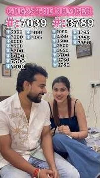 GUESS THE NUMBER GAME 1-10000 🔥 #funny #comedy #game #couple #shorts #viral #comedycouple #funpost