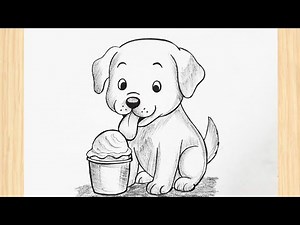 How to Draw a Very Easy Cute Dog | Easy Drawing Ideas for Beginners