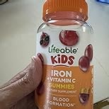 Iron Supplements for Kids | 10mg | with Vitamin C | Great Tasting Iron Gummies for Kids | Vegan Non GMO Kids Iron | for Immune Health and Iron Deficiency | 90 Gummies | Lifeable