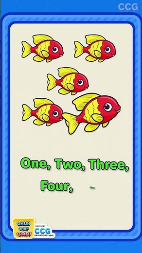 Number 5🐟🐟🐟 | Tracing & Counting for Kids Fun Learning #Shorts