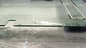 Glass milling machine, this equipment can cut glass, dig holes in glass, grind glass edges #machine #glassprocessing #glasscuttingmachine #glassdrillingmachine #glassedgingmachine