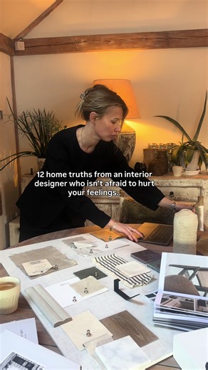 I’m Harriet, interior designer and founder of @hlk_interiors …and these are 12 home truths from a designer who isn’t afraid to hurt your feelings: 1. Your grey house isn’t “timeless.” It’s just safe. And probably a bit cold. 2. The problem isn’t your furniture. It’s your layout. 3. If everything in your room is brand new and from the same shop…that’s why it feels flat. 4. The big light is ruining your vibe. Always has. Always will. 5. Storage is more important than a feature wall. Clutter is lou