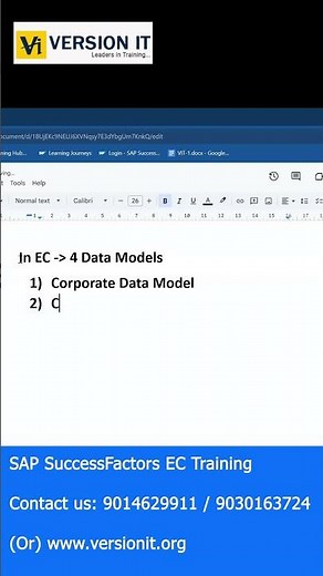 Types of Data Models You Must Know in SAP SuccessFactors #sapsuccessfactors #saphr #shorts