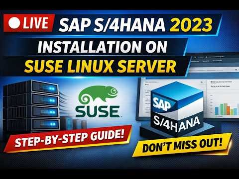 🔴 Live: SAP S/4HANA 2023 Installation on SUSE Linux | Step-by-Step SAP Basis Guide