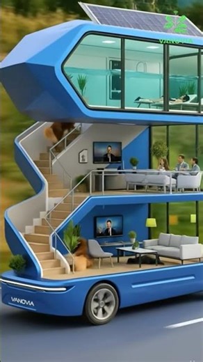 3-Story Luxury RV Mansion on Wheels! #dreamrv #short #adventure