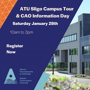 Register for a Campus Tour at ATU Sligo to see our state-of-the-art facilities and learn more about our great programmes ➡️ atu.ie/sligo-campus-tours | ATU Sligo & ATU St Angelas