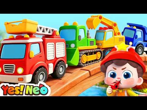 Learn Excavator, Loader, Crane Truck | Construction Trucks | Nursery Rhymes & Kids Songs | Yes! Neo