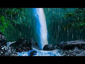 Rain White Noise & Waterfall Sounds for Sleeping | 10 Hours of Rain & Waterfalls Helps You Relax