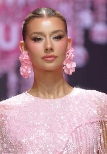 Miss Cosmo 2025 Yolina Lindquist catwalk for Valenciani