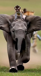 14M views · 232K reactions | In the Savage Wild A Baby Elephant Saves an Orphaned Monkey and Finds a New Family | Jungle Key Baatay | Facebook