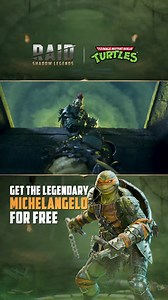 1M views · 10K reactions | Cowabunga! The Teenage Mutant Ninja Turtles join RAID! Grab a free Legendary Michelangelo Champion Just by logging in!  | Raid: Shadow Legends | Facebook