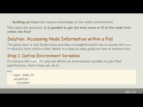 How to Get the Host Name of the Node Running a Kubernetes Pod