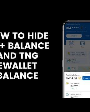 How to hide GO+ Balance and TNG eWallet Balance on the main page of the Touch N Go eWallet app