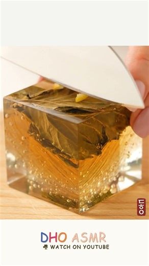 Persimmon Leaf Tea Martini 🍃🍋 | Crystal Cube & Lemon Zest ASMR