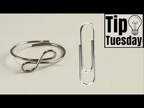 Easy No Tools Paperclip Infinity Ring Tutorial