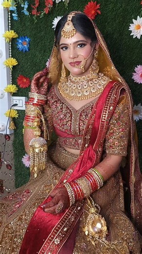 Daya Sharma on Instagram: "My beautiful bride chhavi Soft glam for the big day ✨ Timeless bridal makeup with glowing skin, defined eyes, and a touch of elegance—perfectly enhancing natural beauty while lasting from “I do” to the last dance. A flawless look made for unforgettable moments and forever memories. 💍 #dayamakeupstudio63 #makeuplovers #viral #trending #makeupwedding"