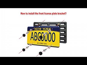 How to install the front license plate bracket?