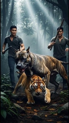 "Jungle Rescue: Brave Men Save Injured Lion Cub with Dog’s Help!"