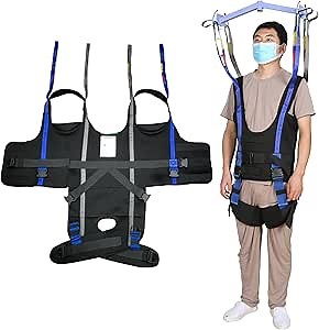 Patient Lift Walking Sling for Standing Support,Pelvic Padded 500lbs Safety Loading Weight,Medical Hoist Standing Aids for Ambulating Training (Small (Pack of 1))