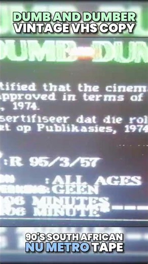 This is a VERY RARE VHS Tape! 😮 DUMB AND DUMBER Movie VHS! #VHS #SavedOnTape #VintageMedia