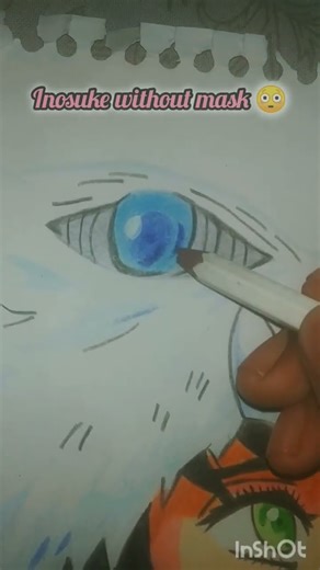 Inosuke without mask😳🤭 #demonslayer #animeeart #youtubeshorts @basu arts