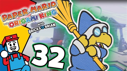 Relaxing in the clouds! - Paper Mario Origami King with Bricks 'O' Brian