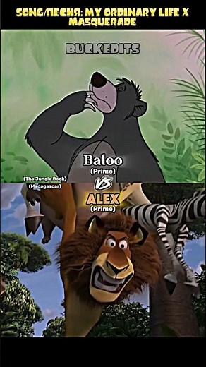 Baloo Vs Alex #thejunglebook #madagascar #dreamworks #disney #vsbattle #edit