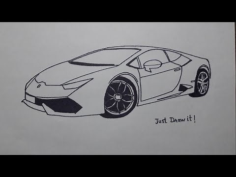 How to draw Lamborghini huracan.
